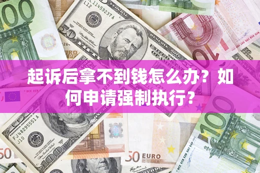 济南起诉后拿不到钱怎么办？如何申请强制执行？