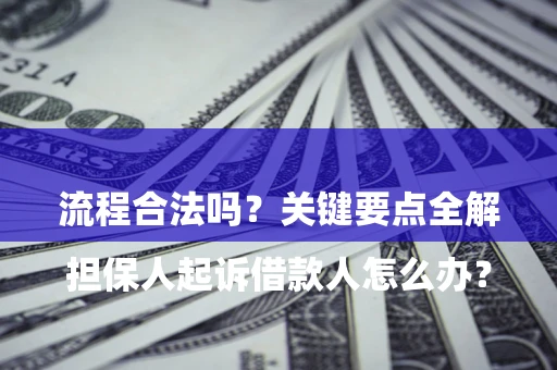 济南

担保人起诉借款人怎么办？流程合法吗？关键要点全解析